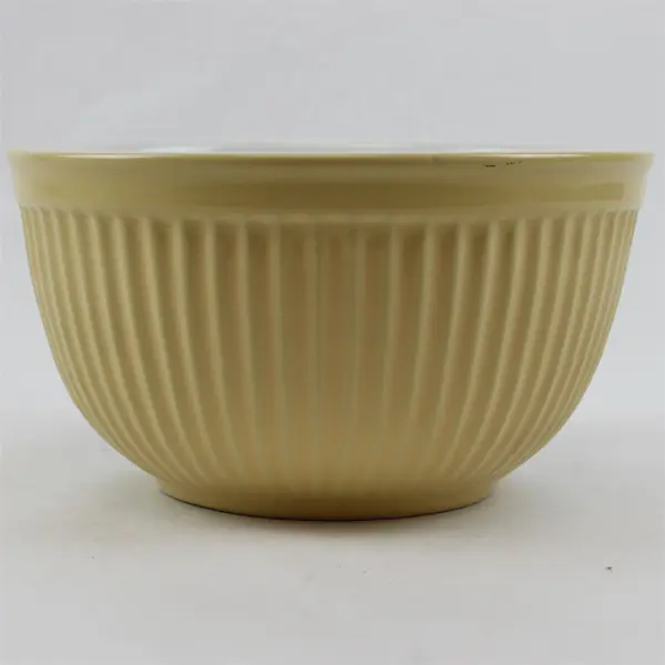 IB Laursen Mynte Ribbed Ceramic Mixing Bowl Wheat Straw