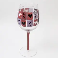 Lolita Hand-Painted Valentine's Day Wine Glass 9in Collectible