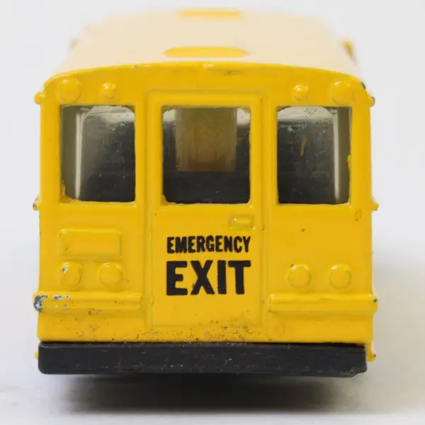 Vintage Hot Wheels Yellow Public School Bus 1988 Malaysia BW Blackwall 3”