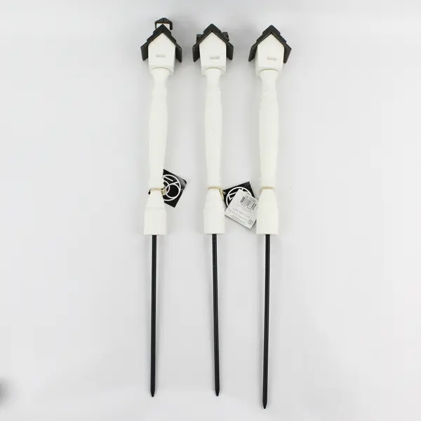 Lot of 3 Department 56 Birdhouse Spindle Yard Garden Stakes