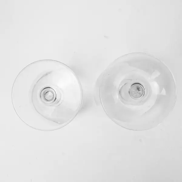 Lot of 2 Small Wine Glasses Clear Stemmed 6in Used