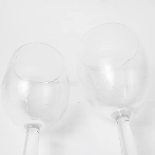Lot of 2 Small Wine Glasses Clear Stemmed 6in Used
