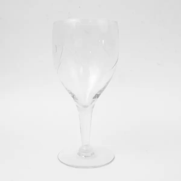 Princess House Heritage Etched Floral Wine Goblet Clear Glass
