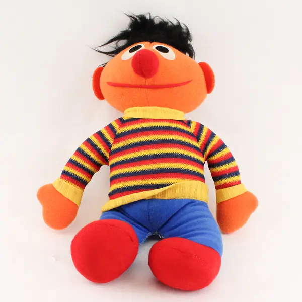 Vintage Knickerbocker Sesame Street Ernie 1980's Plush Doll repaired