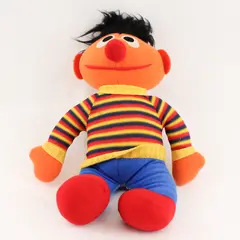 Vintage Knickerbocker Sesame Street Ernie 1980's Plush Doll repaired