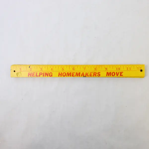 Vintage Aero Mayflower Transit Co. Yellow Wooden Advertising Folding Yardstick