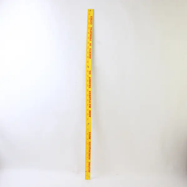 Vintage Aero Mayflower Transit Co. Yellow Wooden Advertising Folding Yardstick