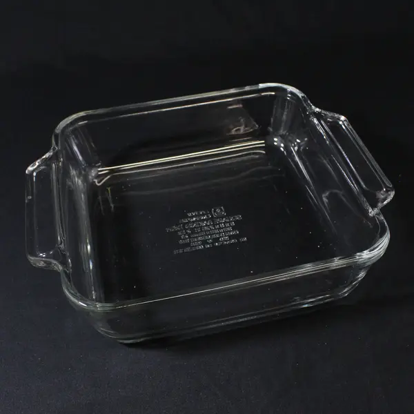 Vtg Anchor Hocking 2 Quart Square Clear Glass Casserole Baking Dish 8 x 8 Inch 