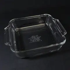 Vtg Anchor Hocking 2 Quart Square Clear Glass Casserole Baking Dish 8 x 8 Inch 