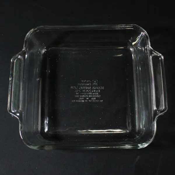 Vtg Anchor Hocking 2 Quart Square Clear Glass Casserole Baking Dish 8 x 8 Inch 
