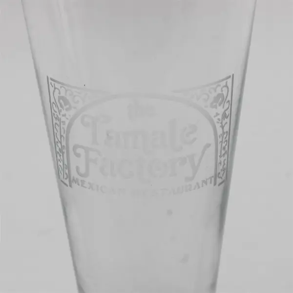 Libbey Pilsner Beer Glass Branded The Tamale Factory Clear