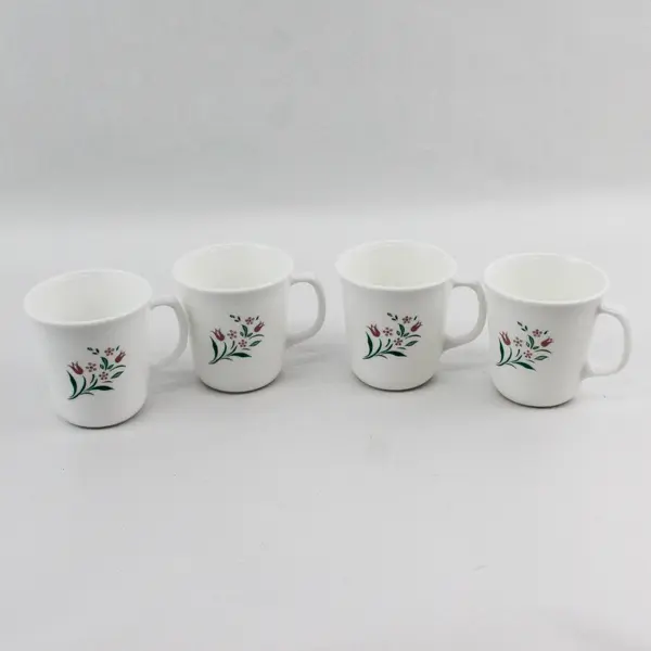 Set of 4 Corning Rosemarie  Coffee Tea Cups