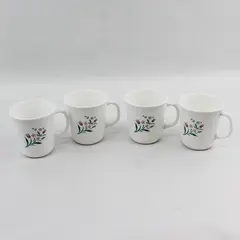 Set of 4 Corning Rosemarie  Coffee Tea Cups
