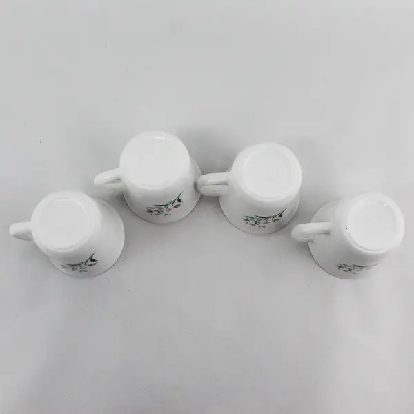 Set of 4 Corning Rosemarie  Coffee Tea Cups