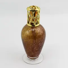 Home & Garden Party Gold Amber Art Glass Oil Lamp Diffuser