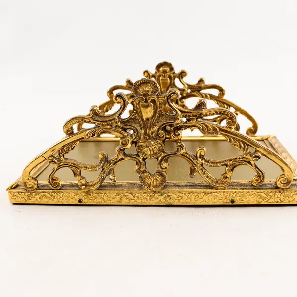 Vintage Mid Century Modern Brass Filigree Napkin Holder/Letter Holder/Tray