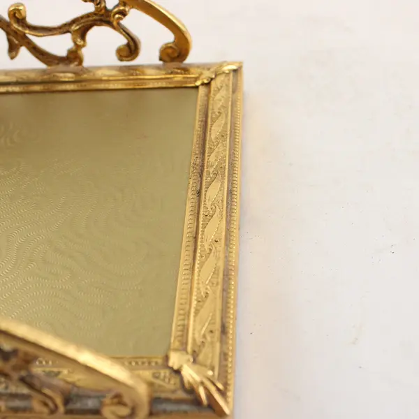 Vintage Mid Century Modern Brass Filigree Napkin Holder/Letter Holder/Tray