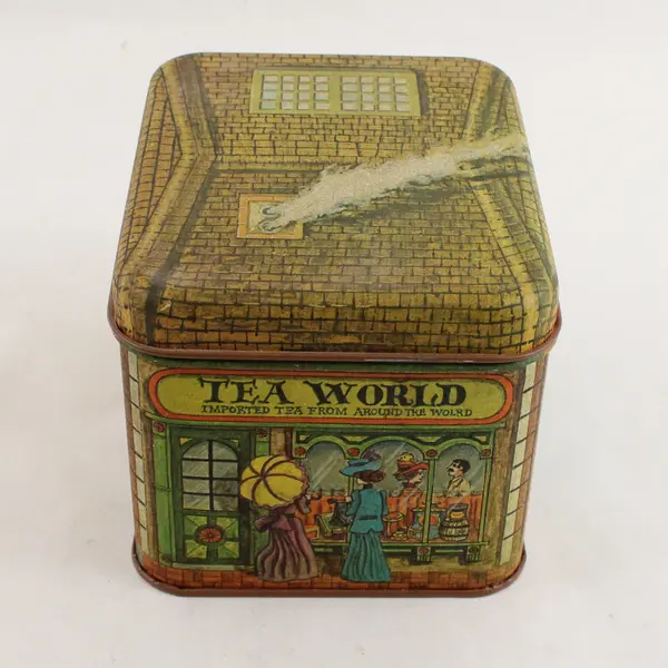 Vintage 1979 Cheinco Tin Tea Canister 6" x 5" Empty