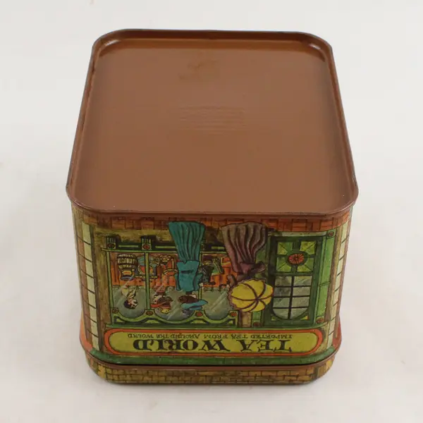 Vintage 1979 Cheinco Tin Tea Canister 6" x 5" Empty