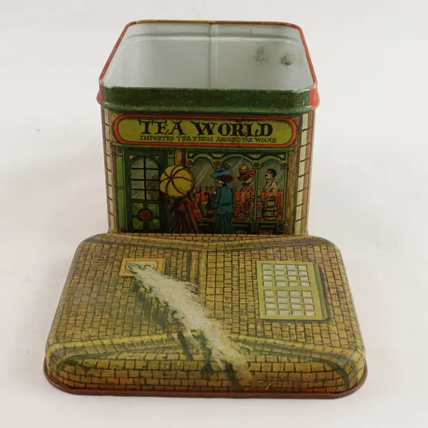 Vintage 1979 Cheinco Tin Tea Canister 6" x 5" Empty