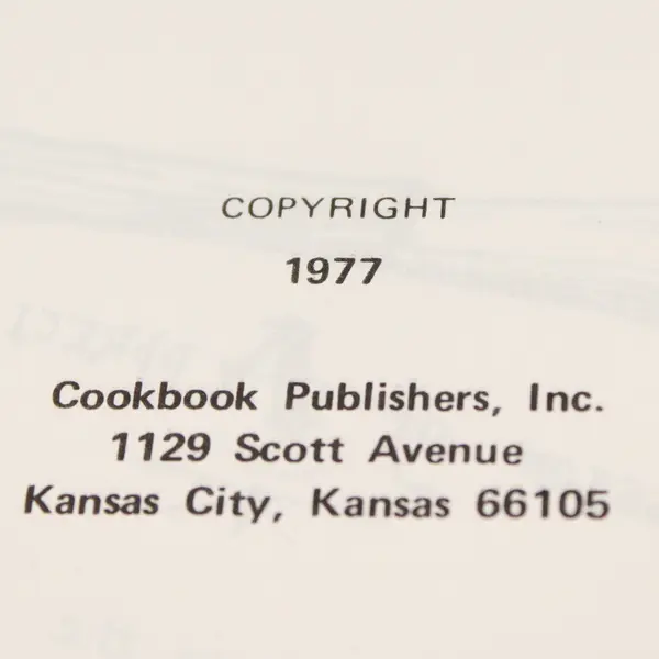 West Coast Trollers Association Recipe Book compiled by Women's Auxiliary 1977