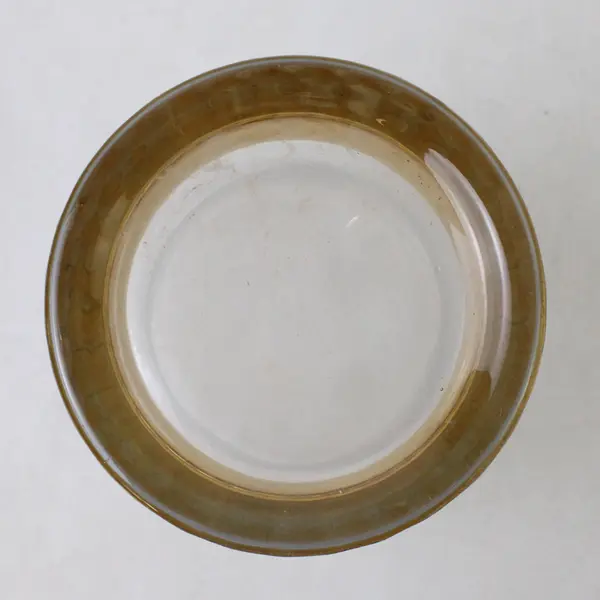 Clear Glass Elsa Vase Textured Gold Metallic Base 6in Small Accent Decor