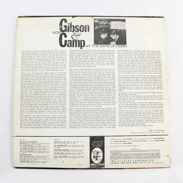 Bob Gibson & Camp At The Gate Of Horn 12" Vinyl Record