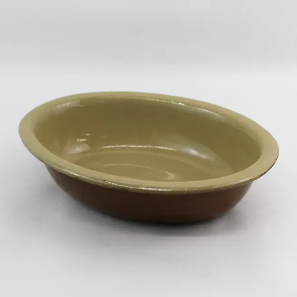 Vtg Pearson’s of Chesterfield 12” x 9” Brown Oval Stoneware Baking Dish England