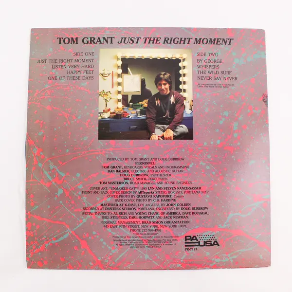 Tom Grant - Just The Right Moment 12" Vinyl Record