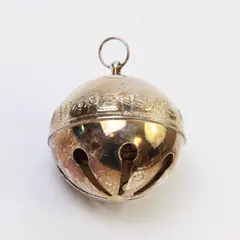 Vintage Wallace 1986 Silver Plated Sleigh Bell Ball Ornament 2.75 in