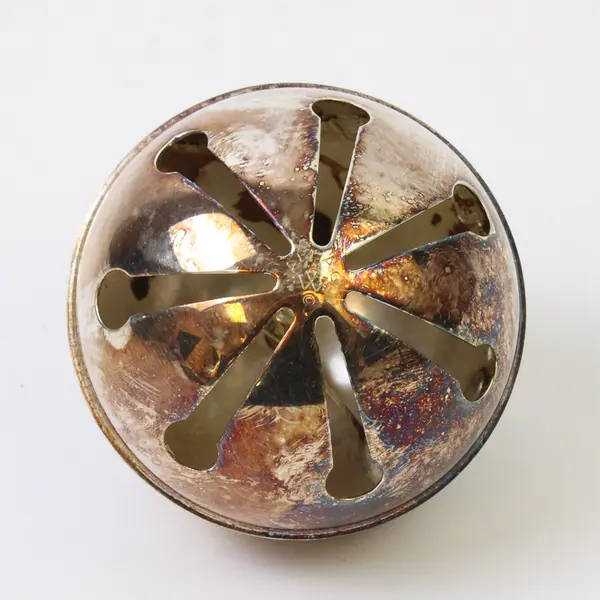 Vintage Wallace 1986 Silver Plated Sleigh Bell Ball Ornament 2.75 in