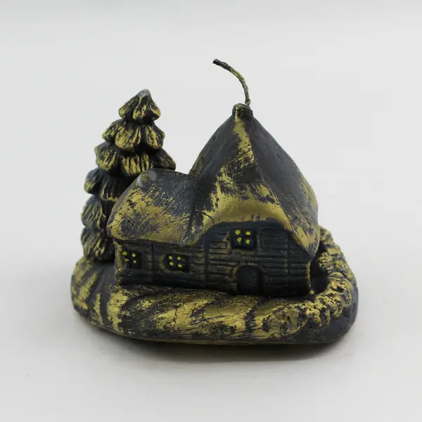 Rustic Black And Gold Cabin Candle Made In Italy