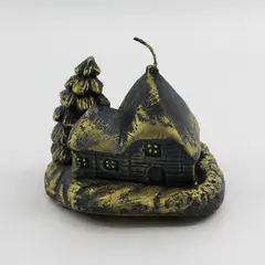 Rustic Black And Gold Cabin Candle Made In Italy