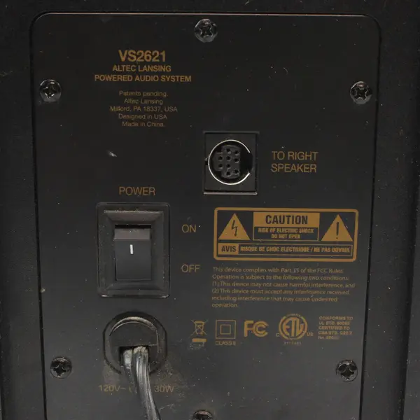 Altec Lansing VS2621 2.1ch Computer Speaker System Subwoofer Aux Input