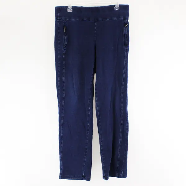 Style & Co. Dark Wash Straight-Leg Jeggings Faux Pockets Women's Large