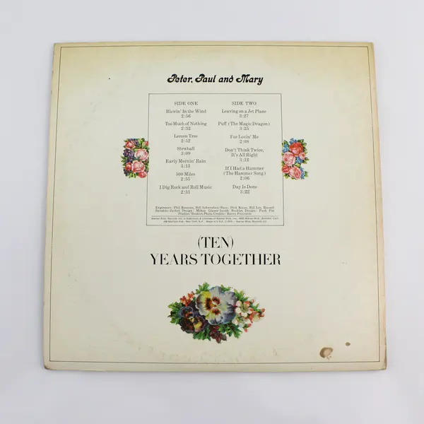 The Best of Peter Paul and Mary 10 Years Together 12" Vinyl Record