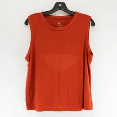 All In Motion Orange Sleeveless Activewear Top/Shirt Open Back Women's Size L