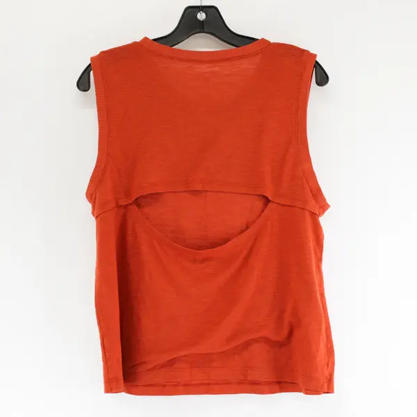 All In Motion Orange Sleeveless Activewear Top/Shirt Open Back Women's Size L