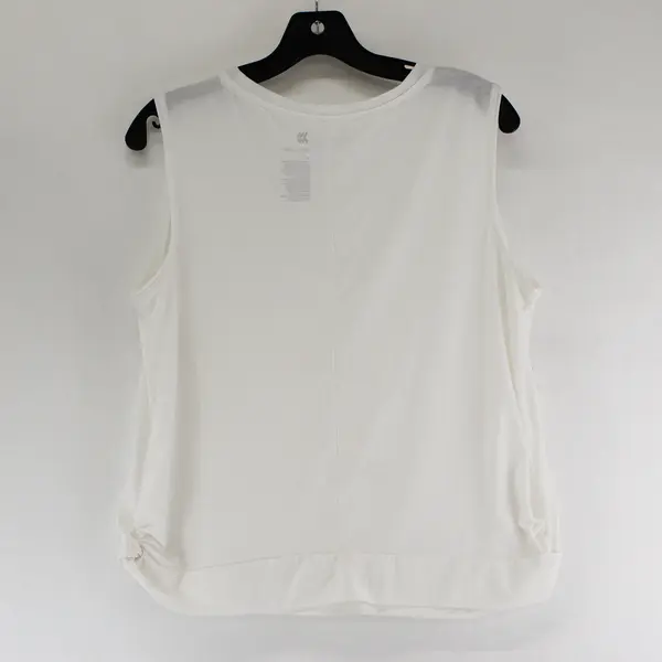 All In Motion Solid White Color Sleeveless Activewear Top/Shirt Women's Size M