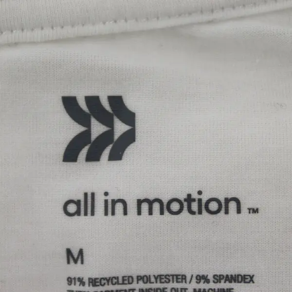 All In Motion Solid White Color Sleeveless Activewear Top/Shirt Women's Size M
