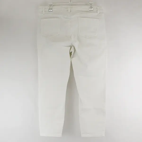 Buffalo David Bitton Aubrey White Mid-Rise Super Soft Capri Women's Size 14/34