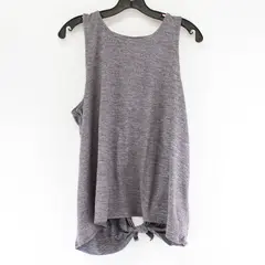 Yogalicous Purple Speckled Sleeveless Activewear Top/Shirt Open Back Womens Sz L