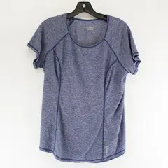 Head Blue Speckled Short Sleeve Simple Activewear Top/Shirt Women's Size L/G
