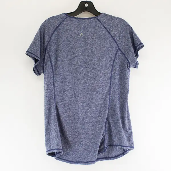 Head Blue Speckled Short Sleeve Simple Activewear Top/Shirt Women's Size L/G