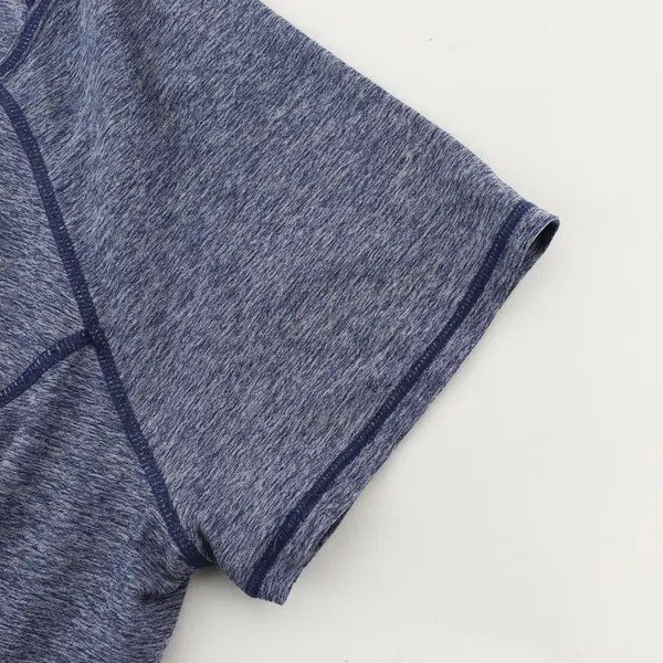Head Blue Speckled Short Sleeve Simple Activewear Top/Shirt Women's Size L/G