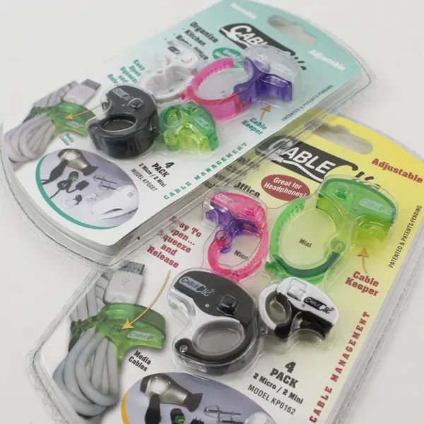 Lot Of 2 Cable Clic Clips Cable Organizer Multicolor Sets Of 4 (2 Micro, 2 Mini)