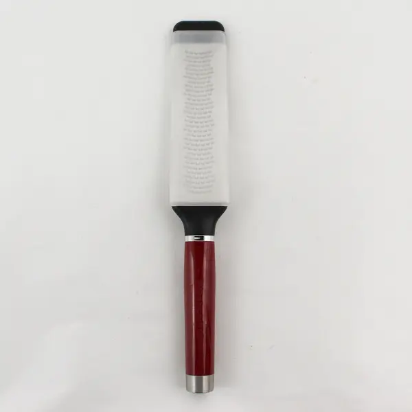 Kitchen Aid Red Handled Classic Etched Fine Grater Tool W/ Cover 12.75" Long