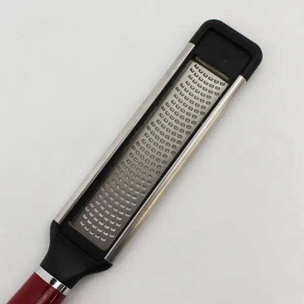 Kitchen Aid Red Handled Classic Etched Fine Grater Tool W/ Cover 12.75" Long
