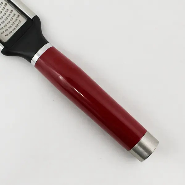 Kitchen Aid Red Handled Classic Etched Fine Grater Tool W/ Cover 12.75" Long