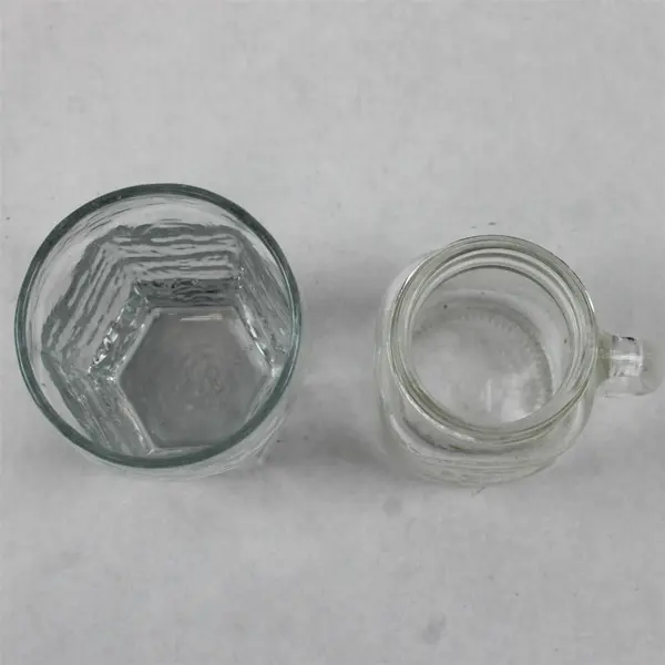 Lot of 2 Libbey Chivalry Tumbler & Golden Harvest Mason Jar Drinking Glasses
